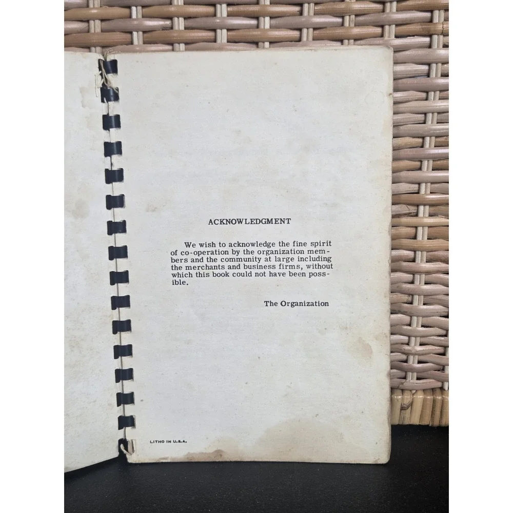 Friendship United Methodist Church Cookbook Spiral  Lexington, NC Vintage